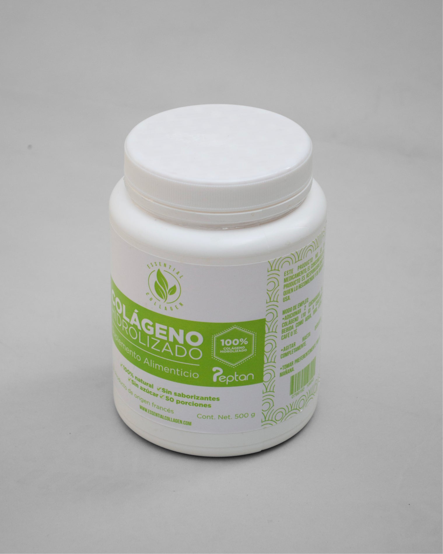 Colágeno hidrolizado bovino en polvo de origen francés, diseñado para personas activas, ideal para apoyar la recuperación muscular, articulaciones y el rendimiento físico dentro de rutinas deportivas.