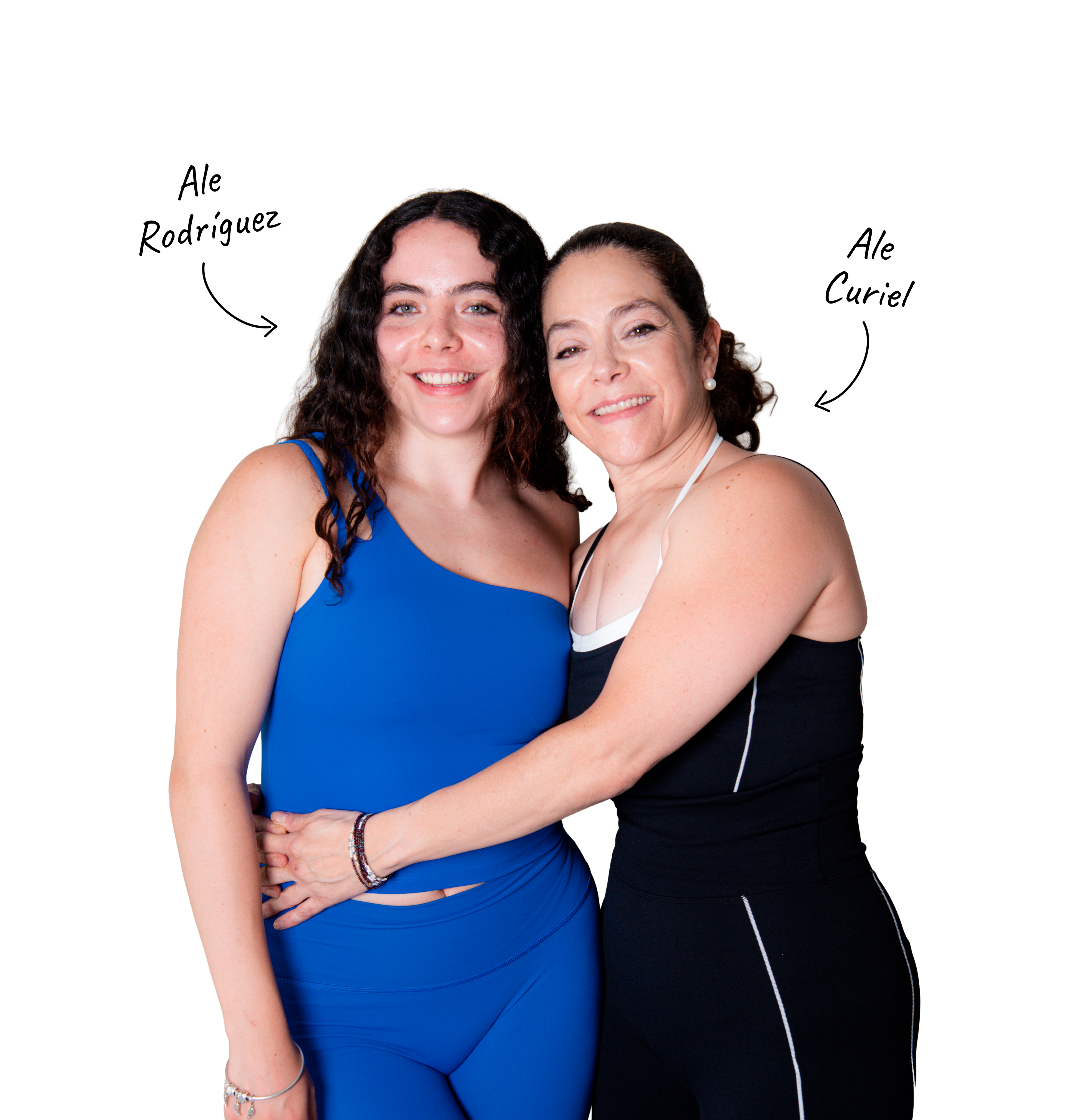 Alejandra Curiel y Alejandra Rodríguez usando ropa deportiva AC Sports, fundadoras de la marca, representando una marca mexicana de ropa deportiva